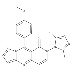 7-(3,5-dimethyl-4H-1,2,4-triazol-4-yl)-9-(4-methoxyphenyl)pyrido[4,3-d][1,2,4]triazolo[1,5-a]pyrimidin-8(7H)-one Structure