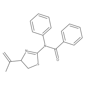 Benzamide,n-[4,5-dihydro-4-(1-methylethenyl)-2-thiazolyl]-n-phenyl- Structure