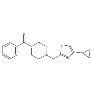 (4-((4-Cyclopropylthiazol-2-yl)methyl)piperazin-1-yl)(phenyl)methanone Structure