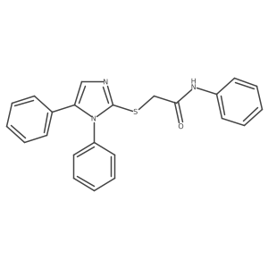 2-((1,5-diphenyl-1H-imidazol-2-yl)thio)-N-phenylacetamide结构式