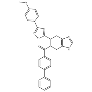 (S)-[1,1'-Biphenyl]-4-yl(6-(3-(4-methoxyphenyl)-1,2,4-oxadiazol-5-yl)-6,7-dihydro-1H-imidazo[4,5-c]pyridin-5(4H)-yl)methanone Structure