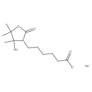 6-(4-Hydroxy-4,5,5-trimethyl-2-oxo-1,3-oxazolidin-3-yl)hexanoate结构式