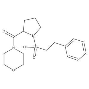 4-Morpholinyl[(2S)-1-[(2-phenylethyl)sulfonyl]-2-pyrrolidinyl]methanone Structure