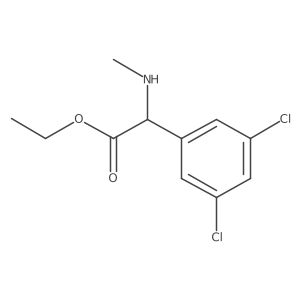 Ethyl 2-(3,5-dichlorophenyl)-2-(methylamino)acetate结构式