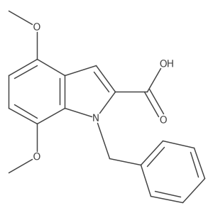 1-Benzyl-4,7-dimethoxy-1H-indole-2-carboxylic acid结构式