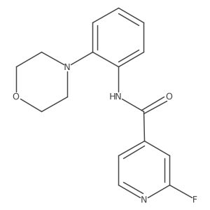 2-fluoro-N-(2-morpholinophenyl)pyridine-4-carboxamide结构式