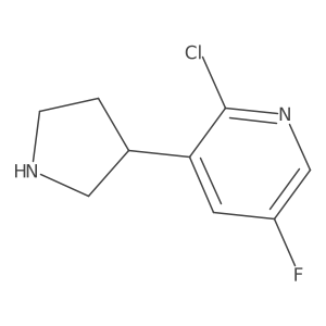 2-Chloro-5-fluoro-3-(pyrrolidin-3-yl)pyridine Structure