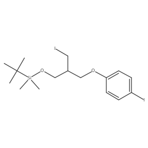Tert-butyl {3-iodo-2-[(4-iodophenoxy)methyl]propoxy}dimethylsilane结构式