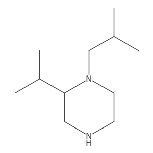 1-(2-Methylpropyl)-2-(propan-2-yl)piperazine结构式