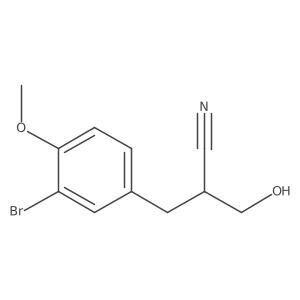2-[(3-Bromo-4-methoxyphenyl)methyl]-3-hydroxypropanenitrile Structure