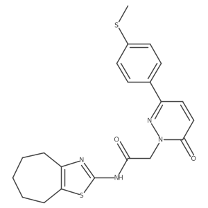 N-[(2Z)-3,4,5,6,7,8-hexahydro-2H-cyclohepta[d][1,3]thiazol-2-ylidene]-2-{3-[4-(methylsulfanyl)phenyl]-6-oxopyridazin-1(6H)-yl}acetamide Structure