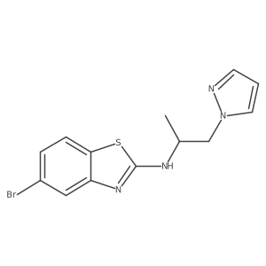 2-Benzothiazolamine, 5-bromo-N-[1-methyl-2-(1H-pyrazol-1-yl)ethyl]-结构式