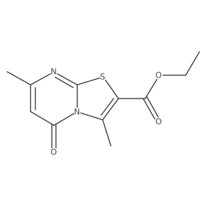 ethyl 3,7-dimethyl-5-oxo-5H-thiazolo[3,2-a]pyrimidine-2-carboxylate结构式