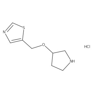 5-((R)-Pyrrolidin-3-yloxymethyl)-thiazole hydrochloride Structure