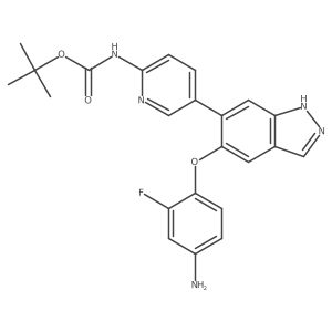 Tert-butyl (5-(5-(4-amino-2-fluorophenoxy)-1H-indazol-6-yl)pyridin-2-yl)carbamate Structure