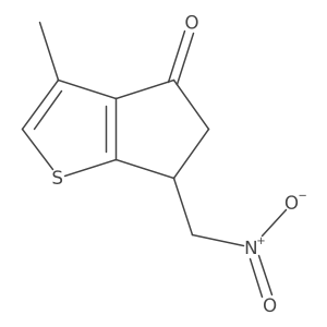 3-methyl-6-(nitromethyl)-5,6-dihydro-4H-cyclopenta[b]thiophen-4-one Structure