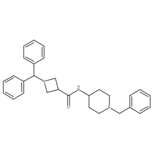 N-(1-benzylpiperidin-4-yl)-1-(diphenylmethyl)azetidine-3-carboxamide结构式