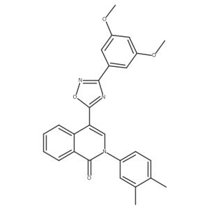 4-[3-(3,5-dimethoxyphenyl)-1,2,4-oxadiazol-5-yl]-2-(3,4-dimethylphenyl)isoquinolin-1(2H)-one结构式
