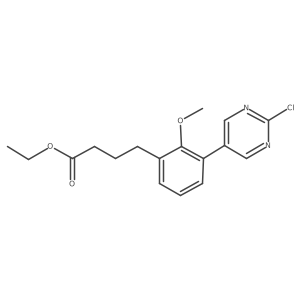 Ethyl 4-[3-(2-chloro-5-pyrimidinyl)-2-(methyloxy)phenyl]butanoate Structure