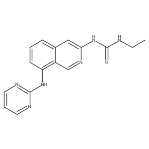 1-Ethyl-3-[8-(pyrimidin-2-ylamino)isoquinolin-3-yl]urea Structure
