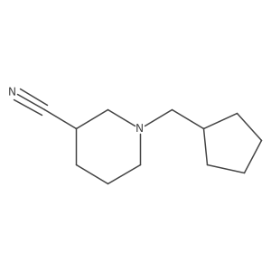 1-(Cyclopentylmethyl)piperidine-3-carbonitrile结构式