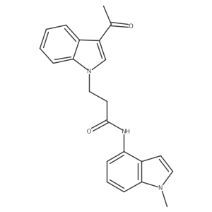 3-(3-acetyl-1H-indol-1-yl)-N-(1-methyl-1H-indol-4-yl)propanamide Structure