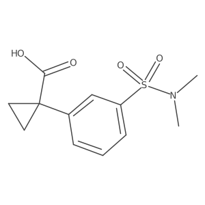 1-(3-(N,N-Dimethylsulfamoyl)phenyl)cyclopropanecarboxylic acid结构式