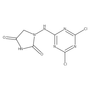 1-(4,6-Dichloro-[1,3,5]-triazin-2-yl-amino)-imidazolidine-2,4-dione结构式