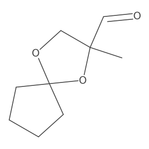 1,4-Dioxaspiro[4.4]nonane-2-carboxaldehyde, 2-methyl-, (2S)-结构式