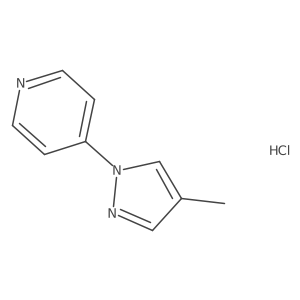 4-(4-methyl-1H-pyrazol-1-yl)pyridine hydrochloride结构式