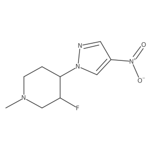 3-Fluoro-1-methyl-4-(4-nitro-1h-pyrazol-1-yl)piperidine Structure