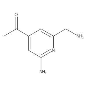 1-[2-Amino-6-(aminomethyl)pyridin-4-YL]ethanone Structure