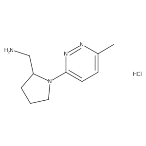 (1-(6-Methylpyridazin-3-yl)pyrrolidin-2-yl)methanamine hydrochloride结构式