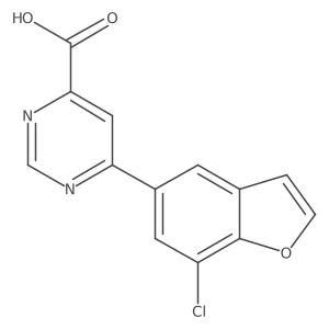 6-(7-Chloro-5-benzofuranyl)-4-pyrimidinecarboxylic acid结构式