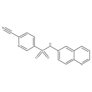 6-cyano-N-(quinolin-6-yl)pyridine-3-sulfonamide Structure