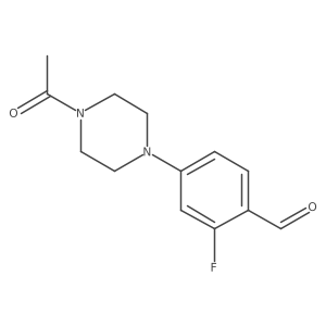 4-(4-Acetylpiperazin-1-yl)-2-fluorobenzaldehyde Structure