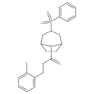 2-(2-fluorophenoxy)-1-((1R,5S)-3-(phenylsulfonyl)-8-azabicyclo[3.2.1]octan-8-yl)ethanone Structure