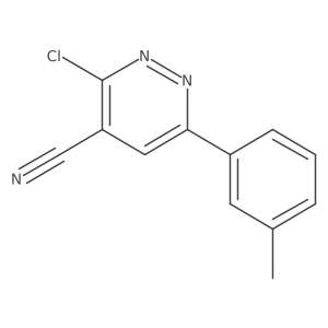 3-chloro-6-(3-methylphenyl)-4-Pyridazinecarbonitrile Structure