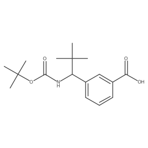 3-(1-{[(Tert-butoxy)carbonyl]amino}-2,2-dimethylpropyl)benzoic acid Structure