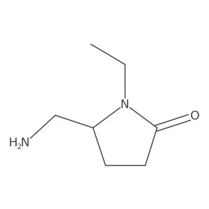 2-Pyrrolidinone, 5-(aminomethyl)-1-ethyl-, (S)- Structure