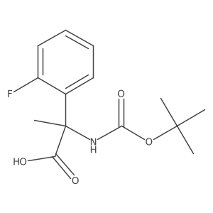 2-{[(Tert-butoxy)carbonyl]amino}-2-(2-fluorophenyl)propanoic acid Structure