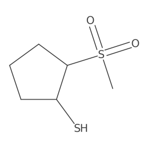 2-Methanesulfonylcyclopentane-1-thiol Structure