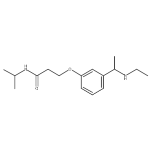 Propanamide, 3-[3-[1-(ethylamino)ethyl]phenoxy]-N-(1-methylethyl)- Structure