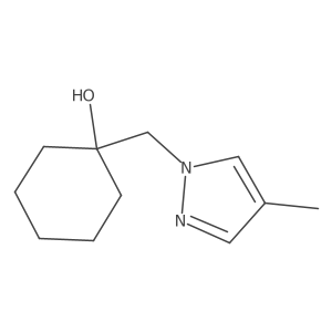 1-[(4-methyl-1H-pyrazol-1-yl)methyl]cyclohexan-1-ol结构式