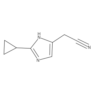 2-(2-Cyclopropyl-1H-imidazol-5-yl)acetonitrile结构式