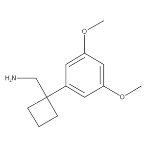 1-(3,5-Dimethoxyphenyl)cyclobutanemethanamine结构式