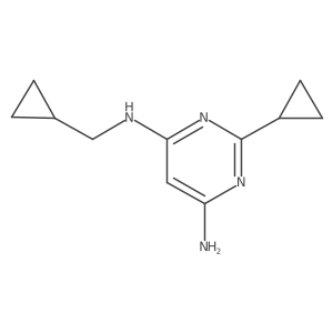 2-cyclopropyl-N4-(cyclopropylmethyl)pyrimidine-4,6-diamine Structure