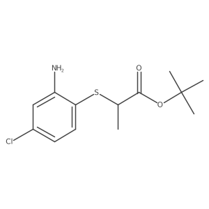 Tert-butyl 2-[(2-amino-4-chlorophenyl)sulfanyl]propanoate结构式