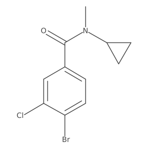 4-Bromo-3-chloro-N-cyclopropyl-N-methylbenzamide结构式