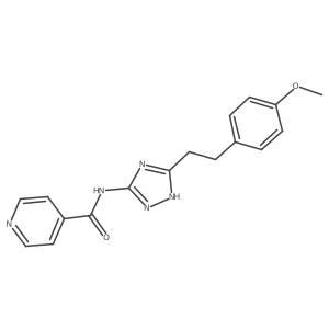 N-{3-[2-(4-methoxyphenyl)ethyl]-1H-1,2,4-triazol-5-yl}pyridine-4-carboxamide Structure